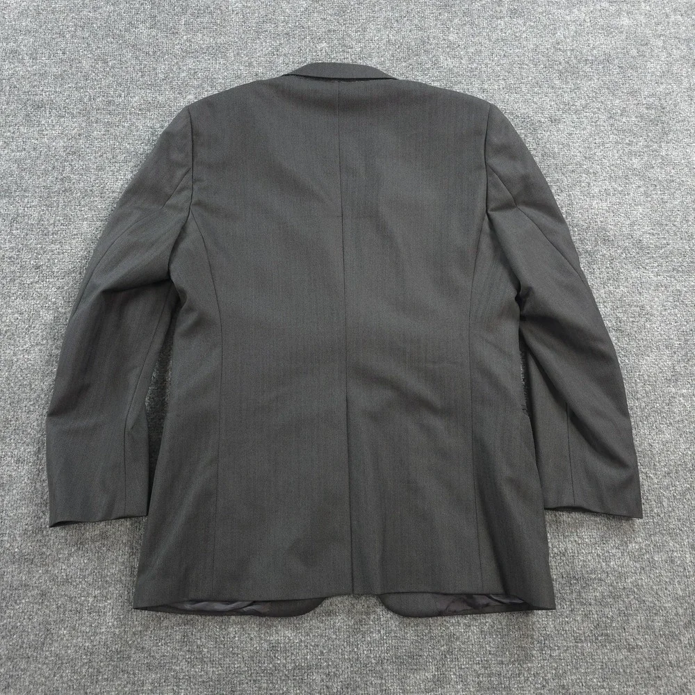 Brooks Brothers Blazer Mens 42R Gray Herringbone Saxxon Wool 1818 Fitzgerald USA